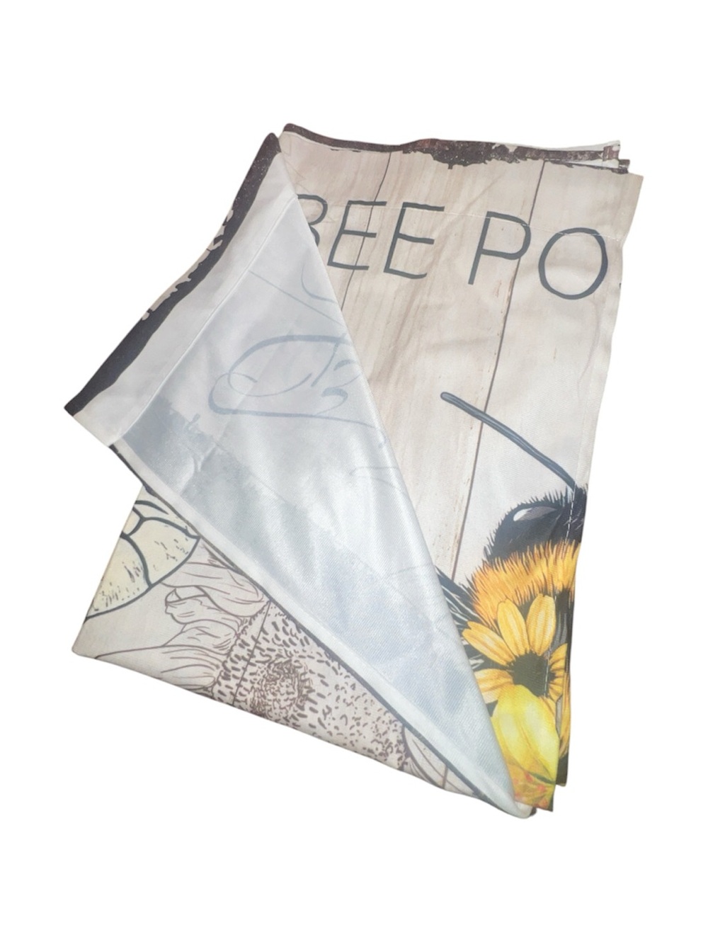 Bee Positive Sunflower Cafe Tier Window Curtain Panels 27” X 38”
